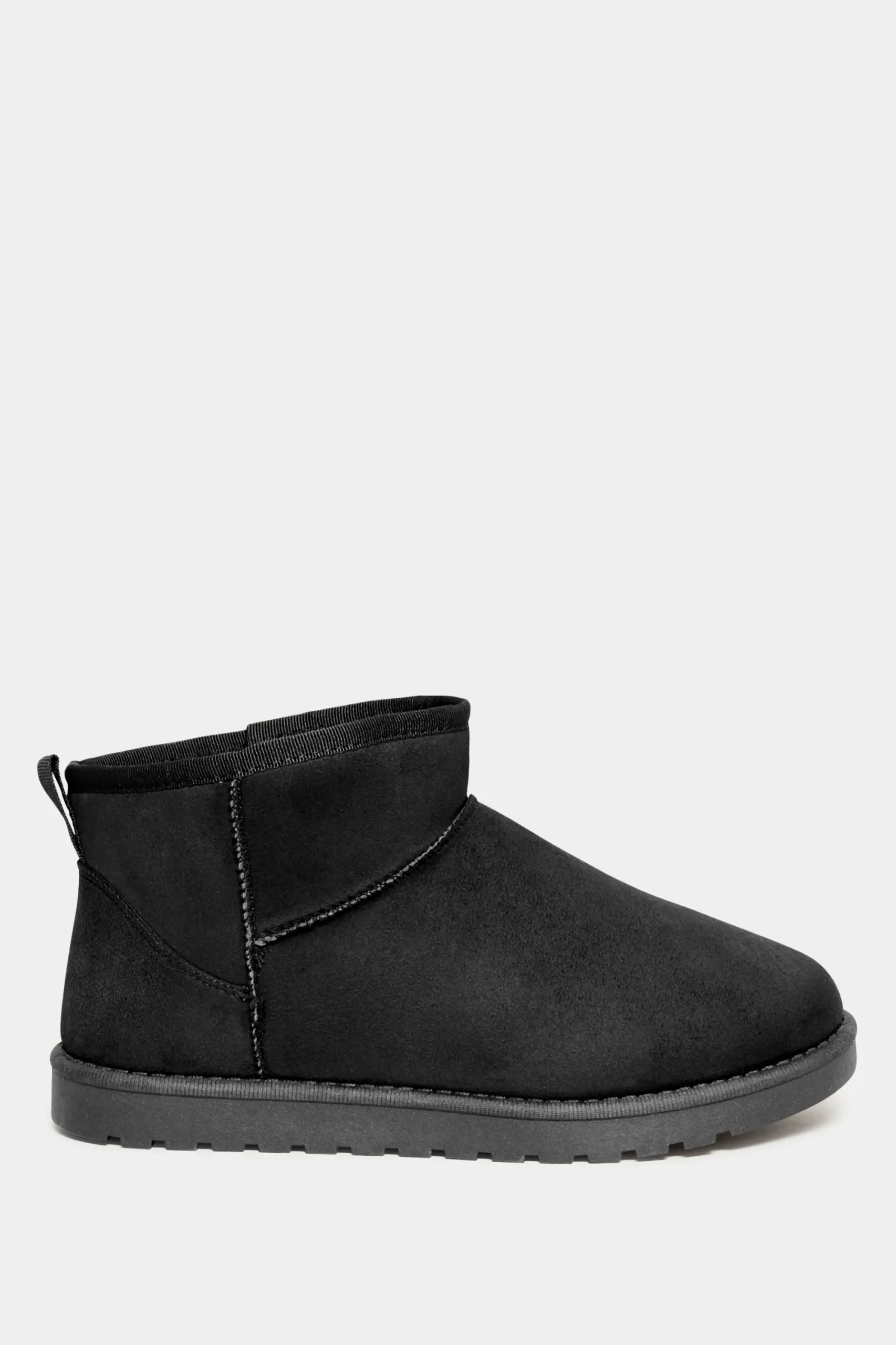 M&Co Yours Yours Black Faux Suede Faux Fur Lined Ankle Boots In Wide E Fit & Extra Wide Eee Fit>Women Boots