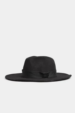 M&Co Yours Yours Black Fedora Hat>Women Hats