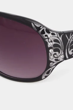 M&Co Yours Yours Black Filigree Sunglasses><noscript><img width=