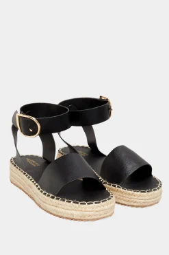 M&Co Yours Yours Black Flatform Espadrilles In Wide E Fit & Extra Wide Eee Fit>Women Flat Shoes