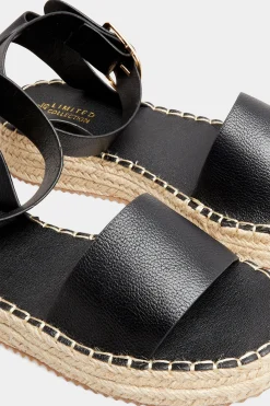 M&Co Yours Yours Black Flatform Espadrilles In Wide E Fit & Extra Wide Eee Fit><noscript><img width=