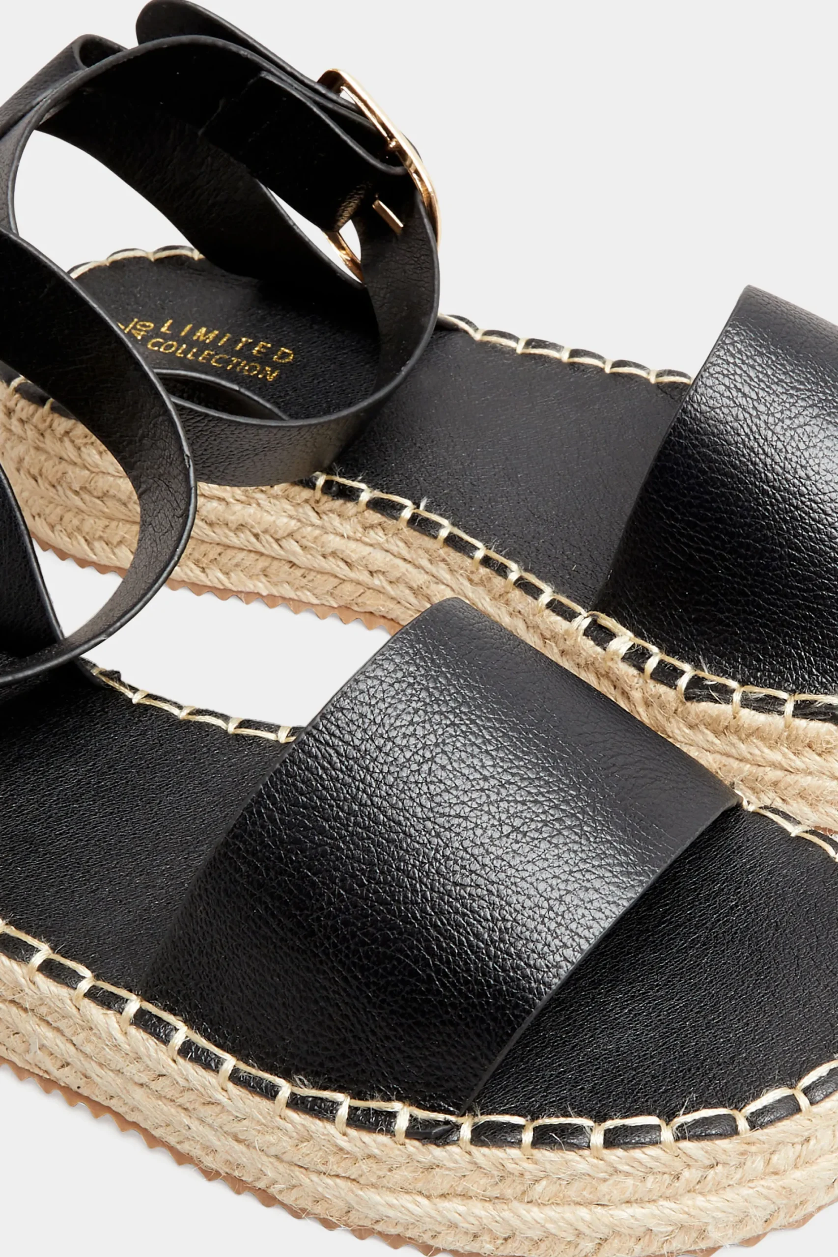 M&Co Yours Yours Black Flatform Espadrilles In Wide E Fit & Extra Wide Eee Fit>Women Flat Shoes
