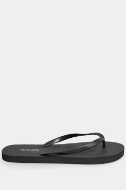 M&Co Yours Yours Black Flip Flops In Extra Wide Eee Fit><noscript><img width=