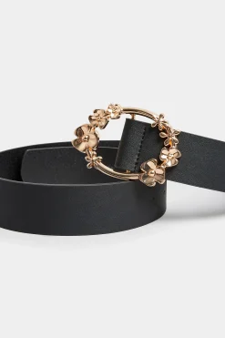 M&Co Yours Yours Black Floral Buckle Belt><noscript><img width=