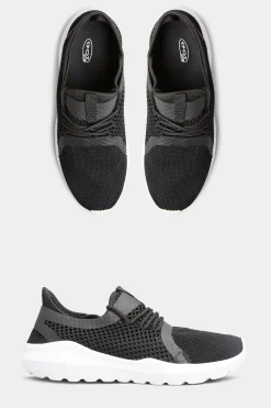 M&Co Yours Yours Black Knitted Mesh Trainers In Standard Fit>Women Trainers