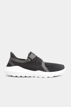 M&Co Yours Yours Black Knitted Mesh Trainers In Standard Fit><noscript><img width=