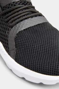 M&Co Yours Yours Black Knitted Mesh Trainers In Standard Fit><noscript><img width=