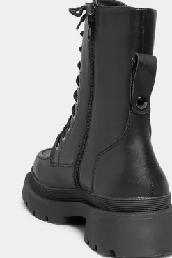 M&Co Yours Yours Black Lace Up Moccasin Toe Boots In Wide E Fit & Extra Wide Eee Fit><noscript><img width=