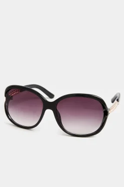 M&Co Yours Yours Black Oversized Chain Detail Sunglasses>Women Sunglasses