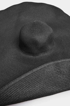 M&Co Yours Yours Black Oversized Brim Straw Hat><noscript><img width=