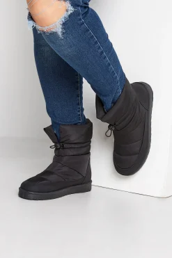 M&Co Yours Yours Black Padded Snow Boots In Extra Wide Eee Fit>Women Boots