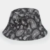 M&Co Yours Yours Black Paisley Print Bucket Hat>Women Hats