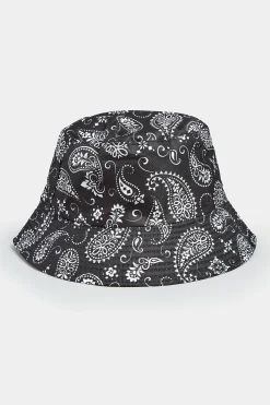 M&Co Yours Yours Black Paisley Print Bucket Hat>Women Hats