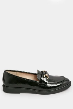 M&Co Yours Yours Black Patent Chain Detail Loafer In Wide E Fit & Extra Wide Eee Fit><noscript><img width=