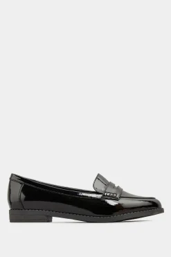 M&Co Yours Yours Black Patent Loafers In Wide E Fit & Extra Wide Eee Fit><noscript><img width=