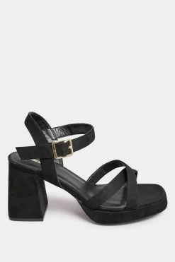 M&Co Yours Yours Black Platform Sandal Heels In Wide E Fit & Extra Wide Eee Fit><noscript><img width=