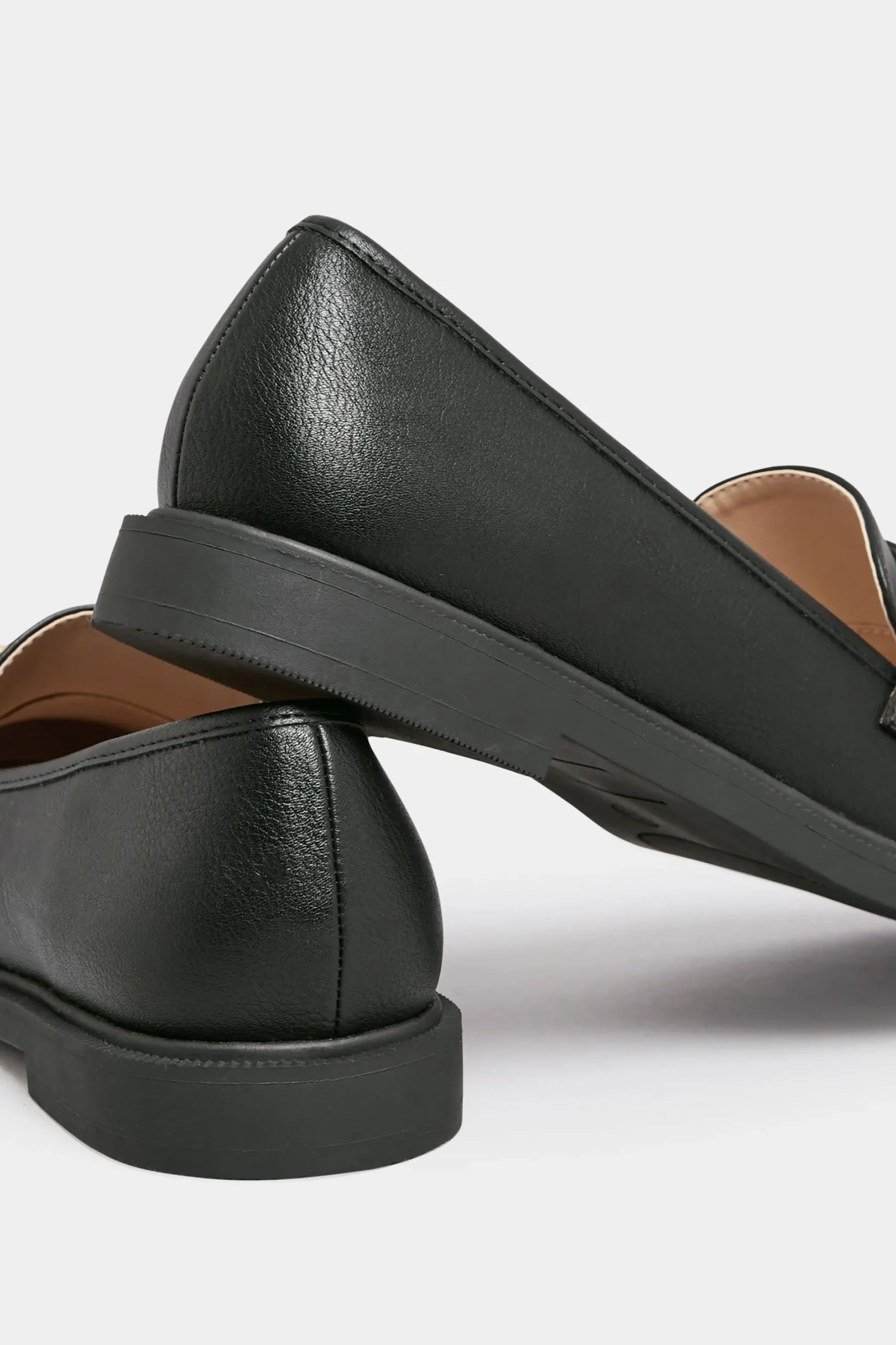 M&Co Yours Yours Black Pu Chain Detail Loafer In Wide E Fit & Extra Wide Eee Fit>Women Flat Shoes