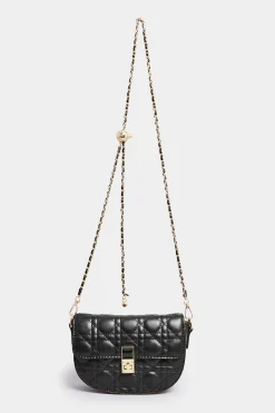 M&Co Yours Yours Black Quilted Chain Shoulder Bag><noscript><img width=