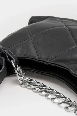M&Co Yours Yours Black Quilted Chain Strap Shoulder Bag><noscript><img width=