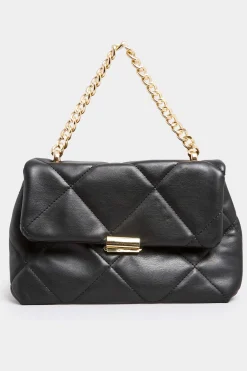 M&Co Yours Yours Black Quilted Chain Handle Bag><noscript><img width=