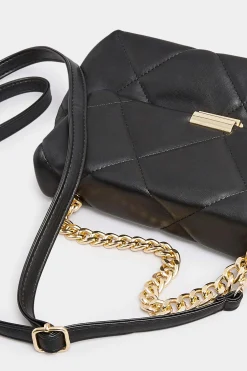 M&Co Yours Yours Black Quilted Chain Handle Bag><noscript><img width=