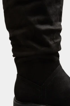 M&Co Yours Yours Black Ruched Cleated Boots In Wide E Fit & Extra Wide Eee Fit><noscript><img width=