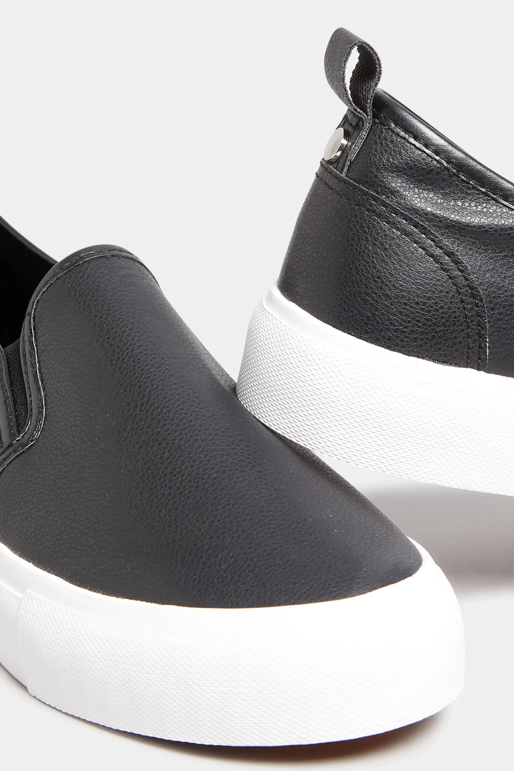 M&Co Yours Yours Black Slip-On Trainers In Wide E Fit>Women Flat Shoes