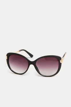 M&Co Yours Yours Black Soft Cat Eye Circle Arm Sunglasses>Women Sunglasses