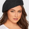 M&Co Yours Yours Black Straw Beret>Women Hats