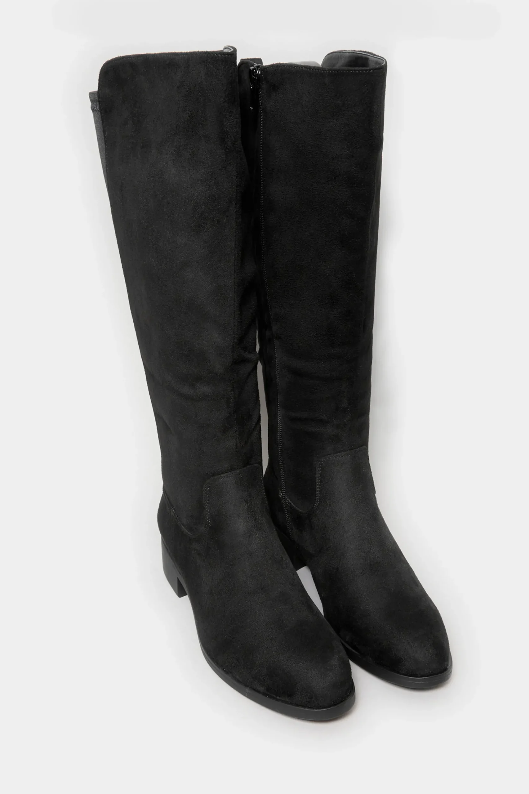 M&Co Yours Yours Black Stretch Knee High Boots In Wide E Fit & Extra Wide Eee Fit>Women Flat Shoes