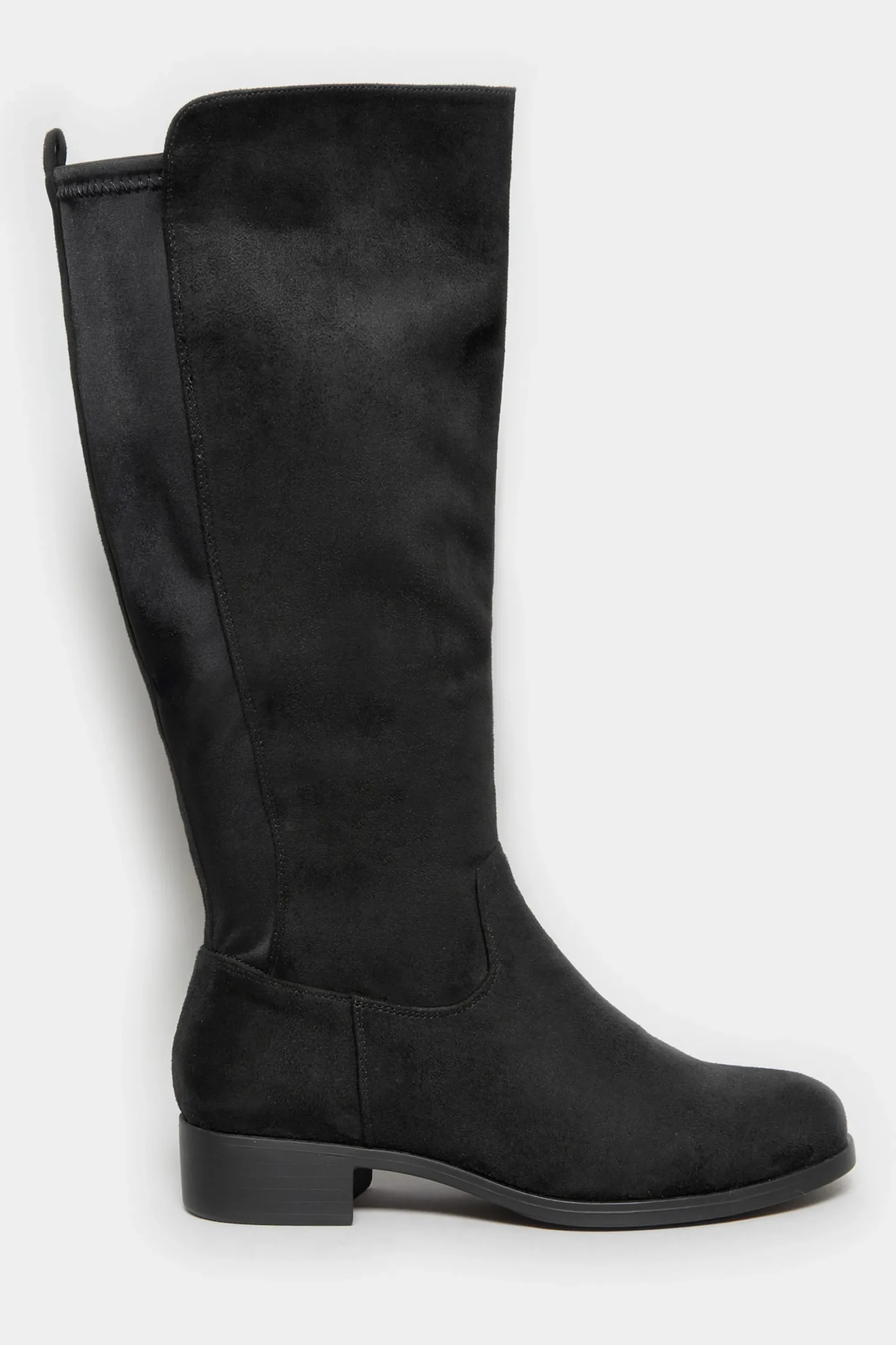 M&Co Yours Yours Black Stretch Knee High Boots In Wide E Fit & Extra Wide Eee Fit>Women Flat Shoes