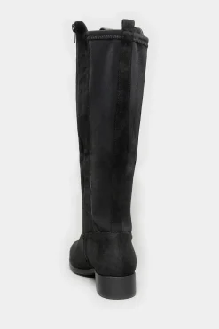 M&Co Yours Yours Black Stretch Knee High Boots In Wide E Fit & Extra Wide Eee Fit><noscript><img width=
