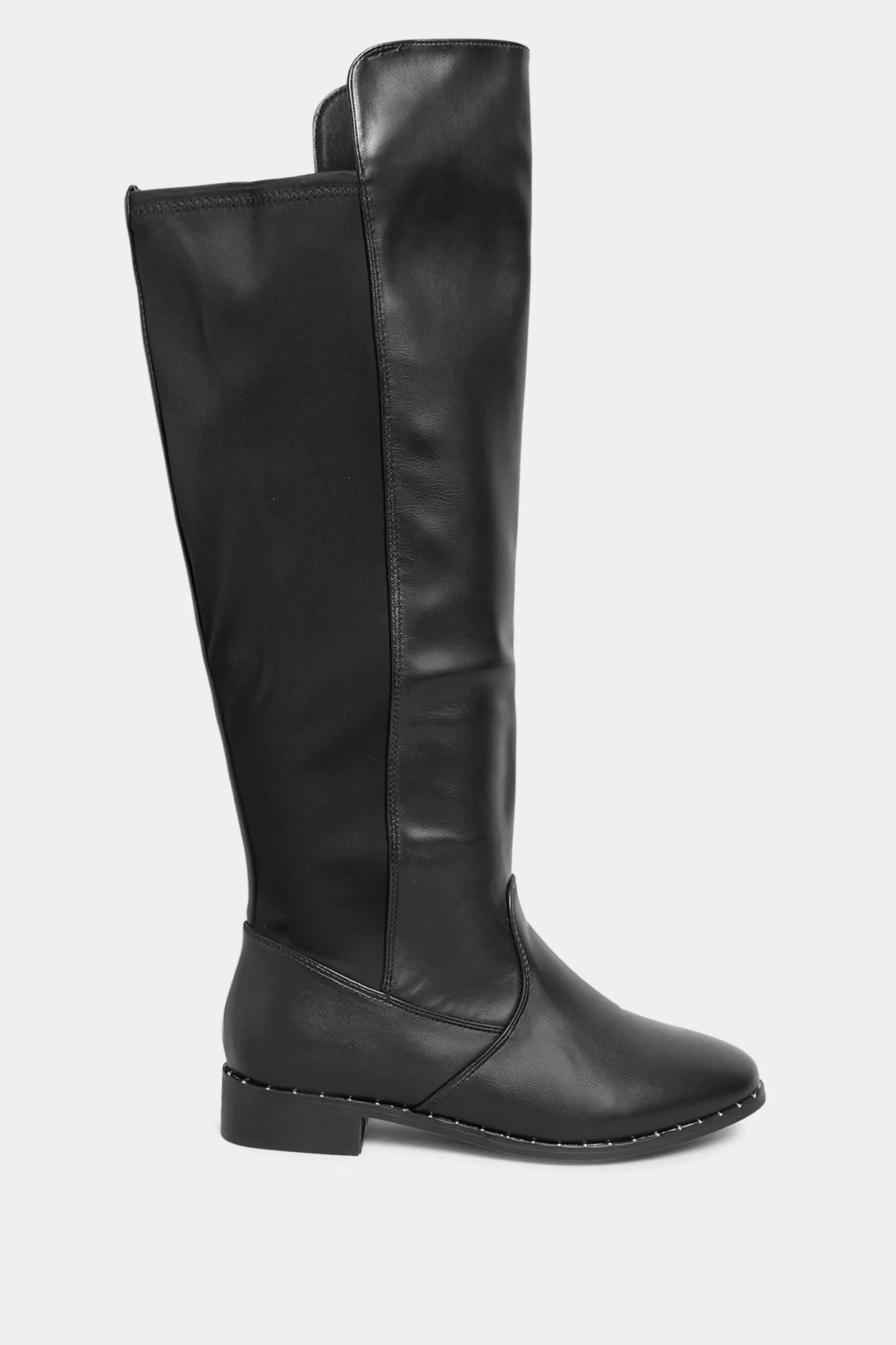 M&Co Yours Yours Black Studded Knee High Boots In Wide E Fit & Extra Wide Eee Fit>Women Boots