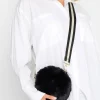 M&Co Yours Yours Black Tape Strap Circle Bag>Women Bags