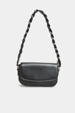 M&Co Yours Yours Black Twisted Strap Shoulder Bag>Women Bags