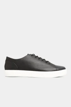 M&Co Yours Yours Black Vegan Leather Basic Trainers In Extra Wide Eee Fit><noscript><img width=