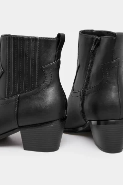 M&Co Yours Yours Black Western Pu Ankle Boot In Wide E Fit & Extra Wide Eee Fit><noscript><img width=