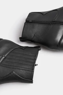 M&Co Yours Yours Black Western Pu Ankle Boot In Wide E Fit & Extra Wide Eee Fit><noscript><img width=