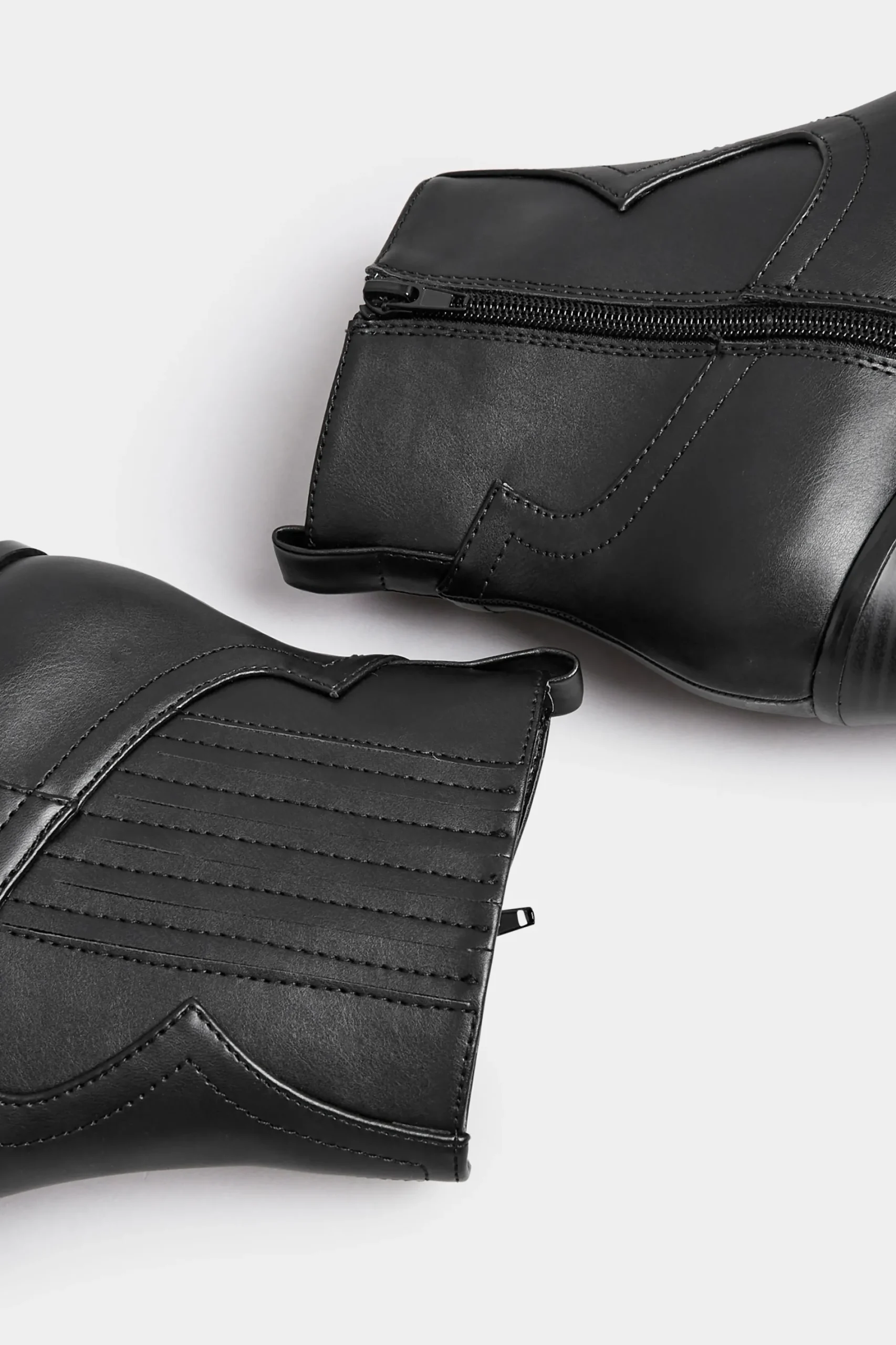 M&Co Yours Yours Black Western Pu Ankle Boot In Wide E Fit & Extra Wide Eee Fit>Women Boots