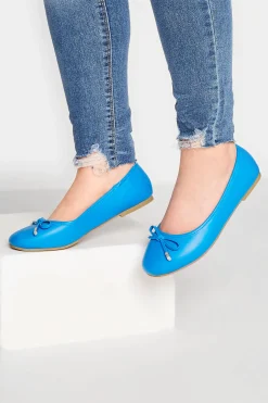 M&Co Yours Yours Blue Ballerina Pumps In Wide E Fit & Extra Wide Eee Fit>Women Flat Shoes