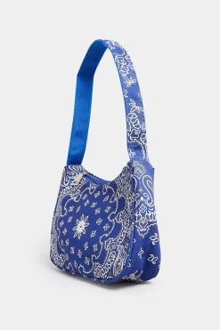 M&Co Yours Yours Blue Paisley Print Shoulder Bag>Women Bags