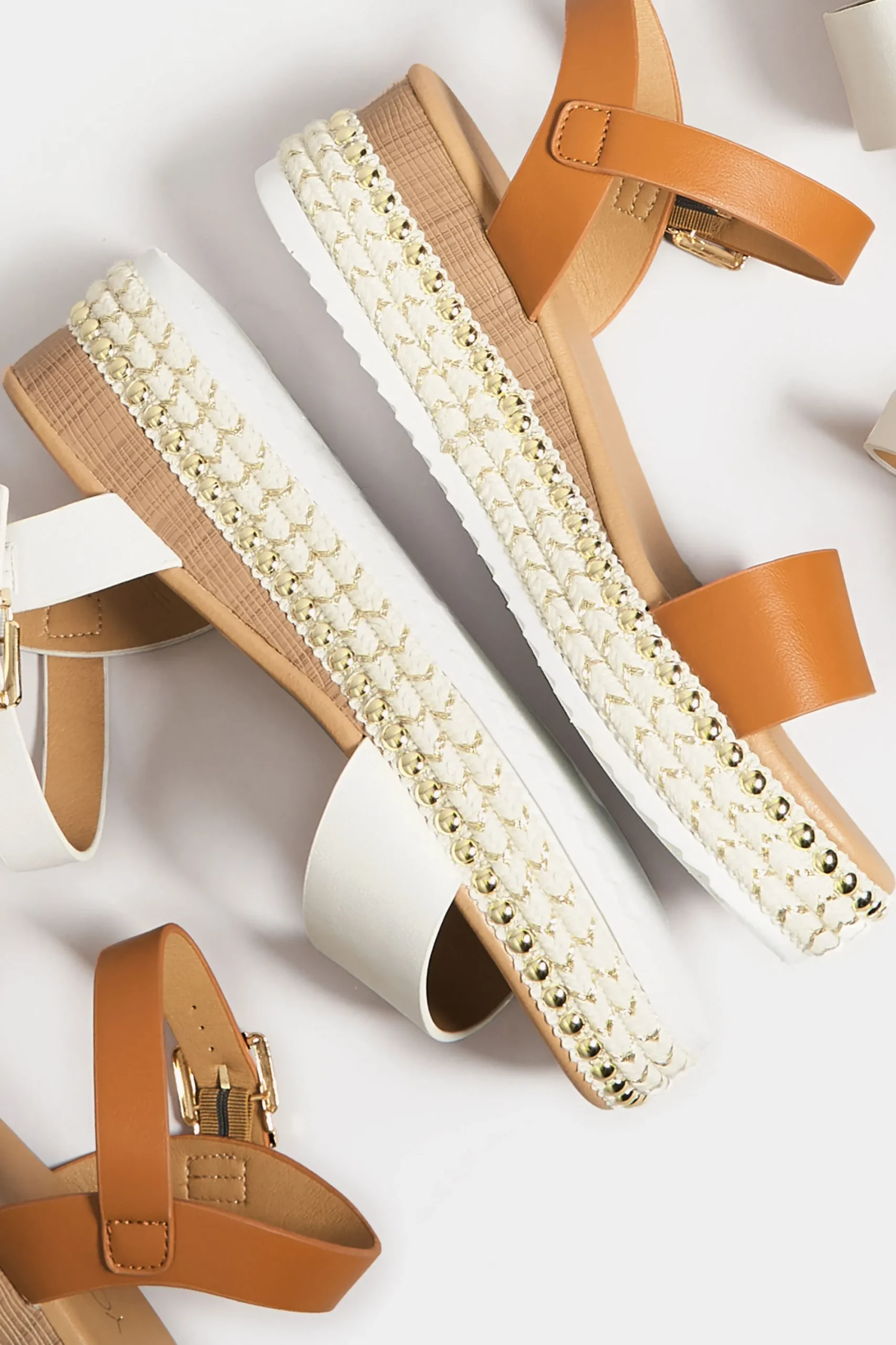 M&Co Yours Yours Brown Buckle Platform Espadrille Wedge Heels In Extra Wide Eee Fit>Women Sandals