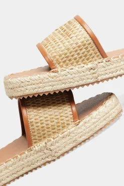 M&Co Yours Yours Brown Espadrille Mules In Wide E Fit><noscript><img width=