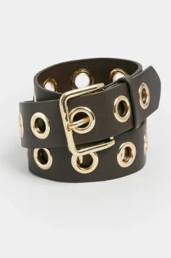 M&Co Yours Yours Brown Eyelet Detail Belt>Women Belts