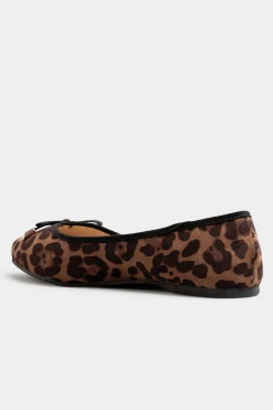 M&Co Yours Yours Brown Leopard Print Ballet Pumps In Wide E Fit & Extra Wide Eee Fit><noscript><img width=