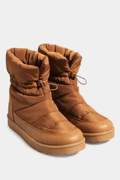 M&Co Yours Yours Brown Padded Snow Boots In Extra Wide Eee Fit>Women Boots