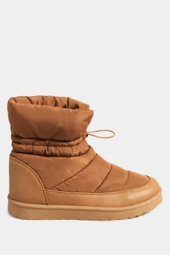 M&Co Yours Yours Brown Padded Snow Boots In Extra Wide Eee Fit><noscript><img width=
