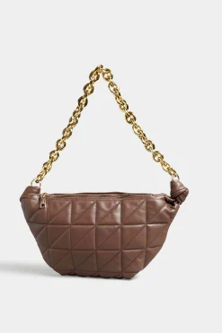 M&Co Yours Yours Brown Quilted Shoulder Bag>Women Bags