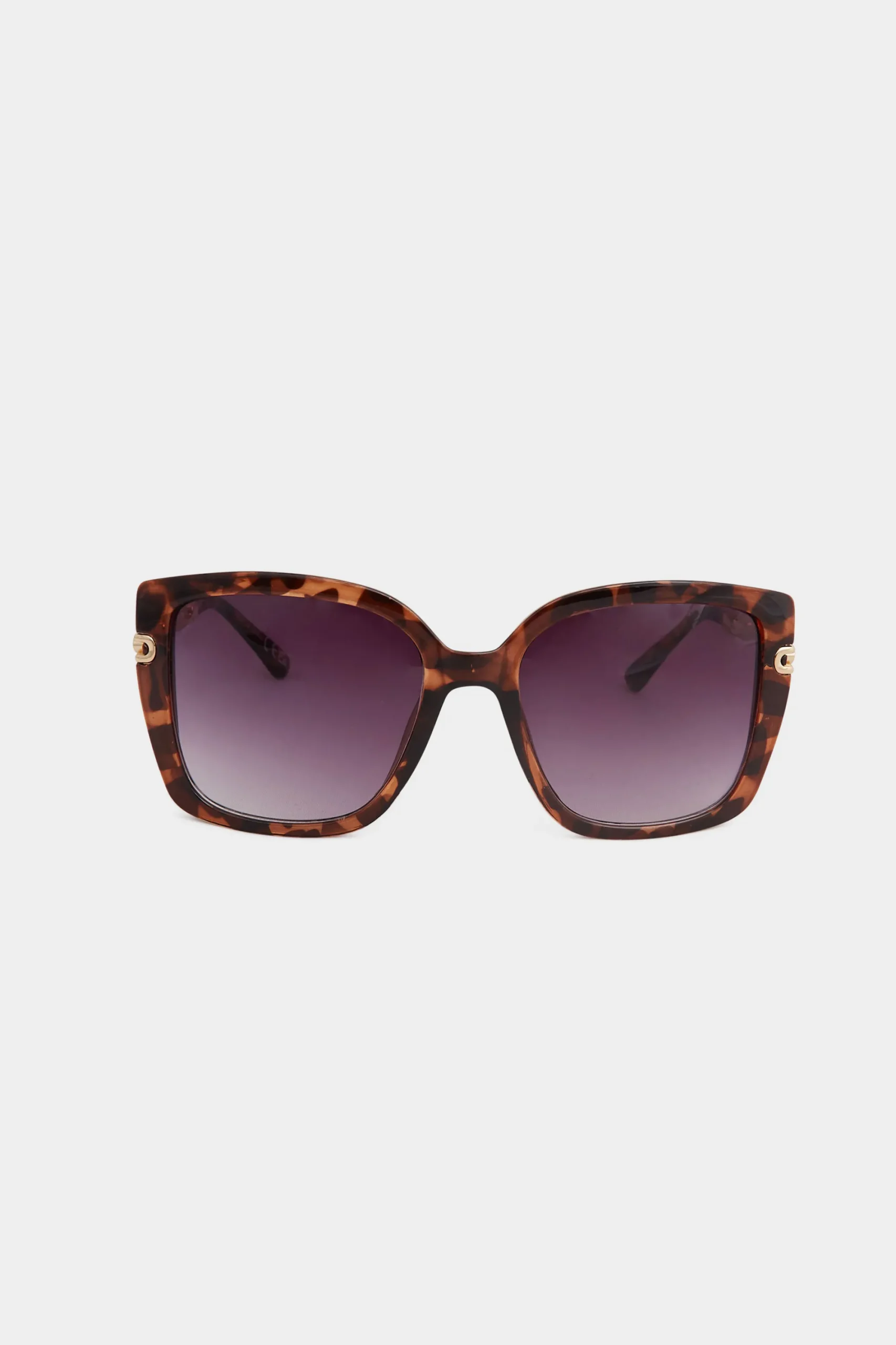 M&Co Yours Yours Brown Tortoiseshell Oversized Chain Arm Sunglasses>Women Sunglasses