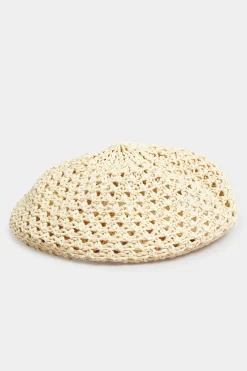 M&Co Yours Yours Cream Straw Beret>Women Hats